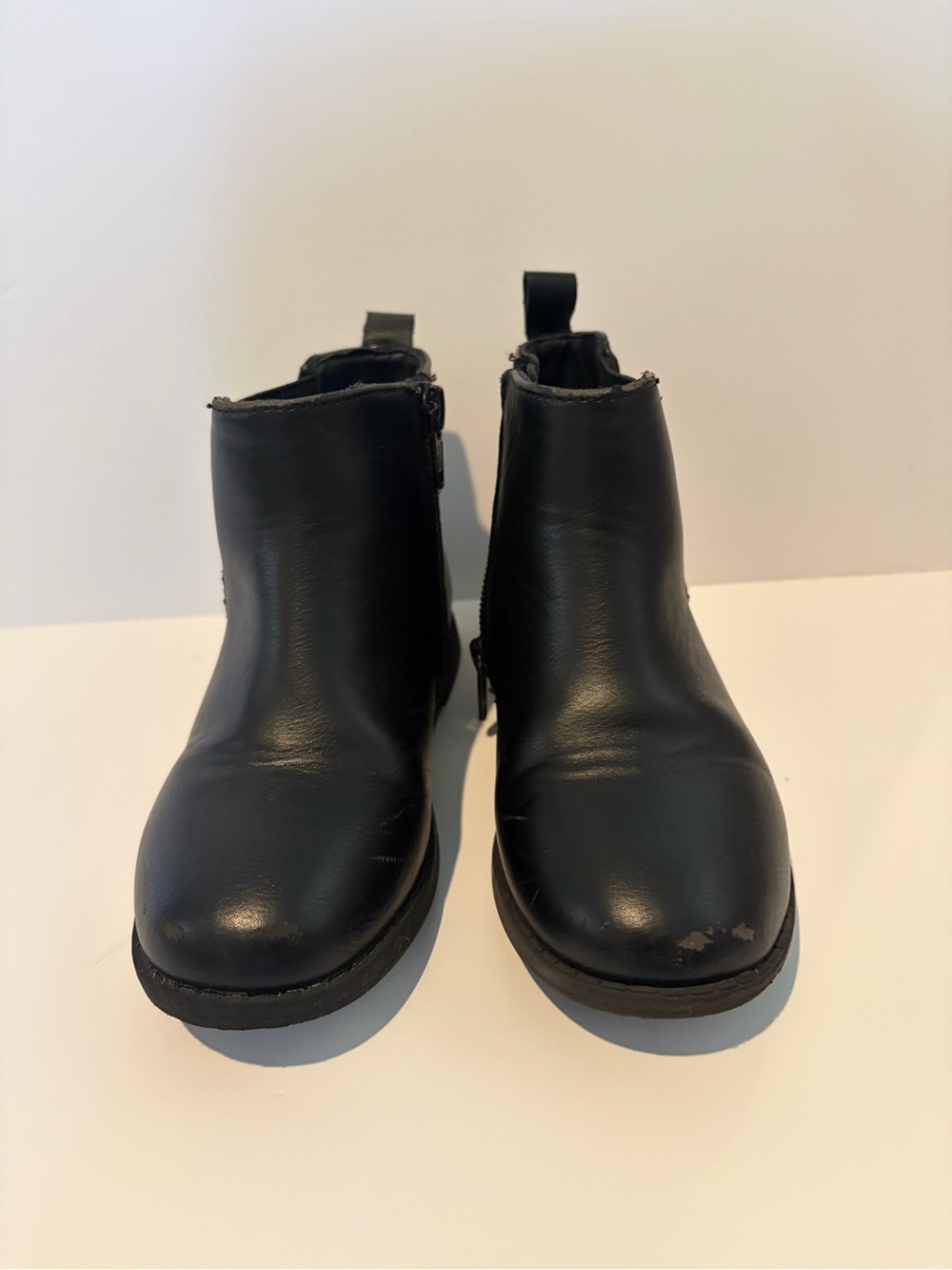 Old Navy Kids Black Zip Booties - Classic Chelsea Style